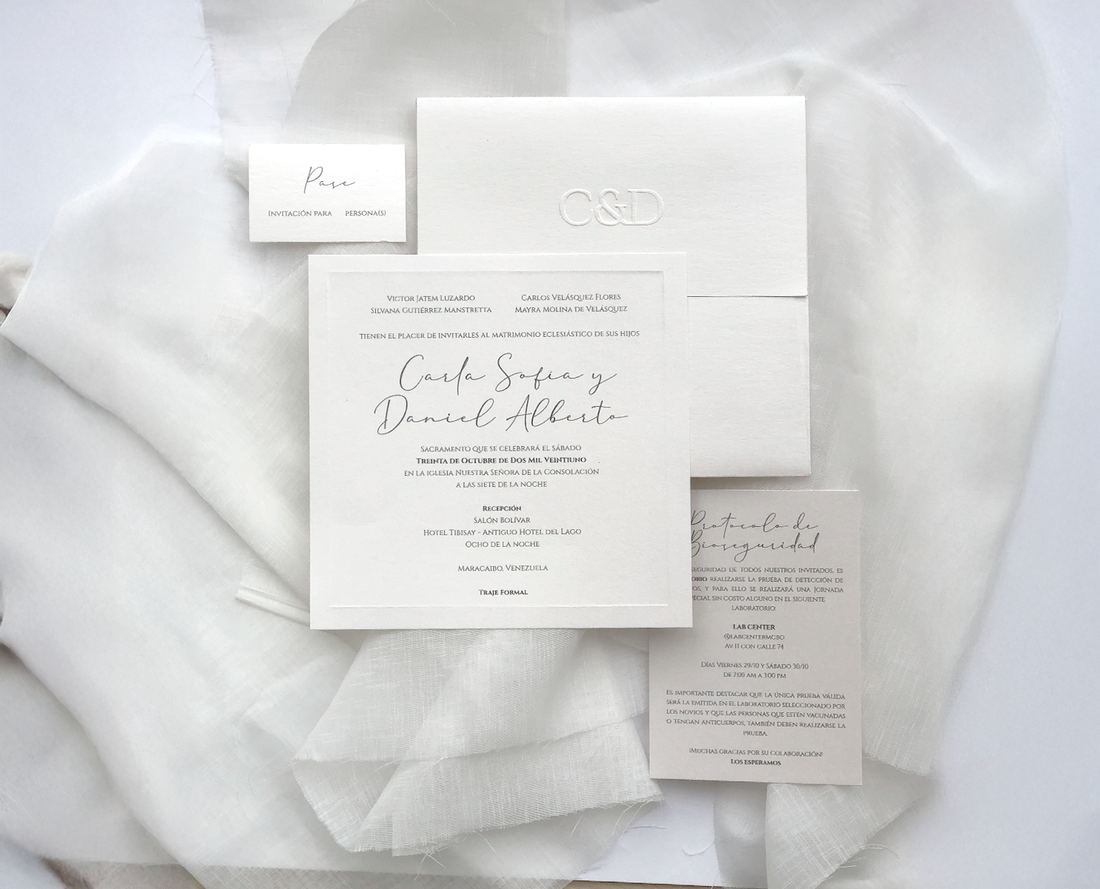 Invitaciones — White Paper Stationery